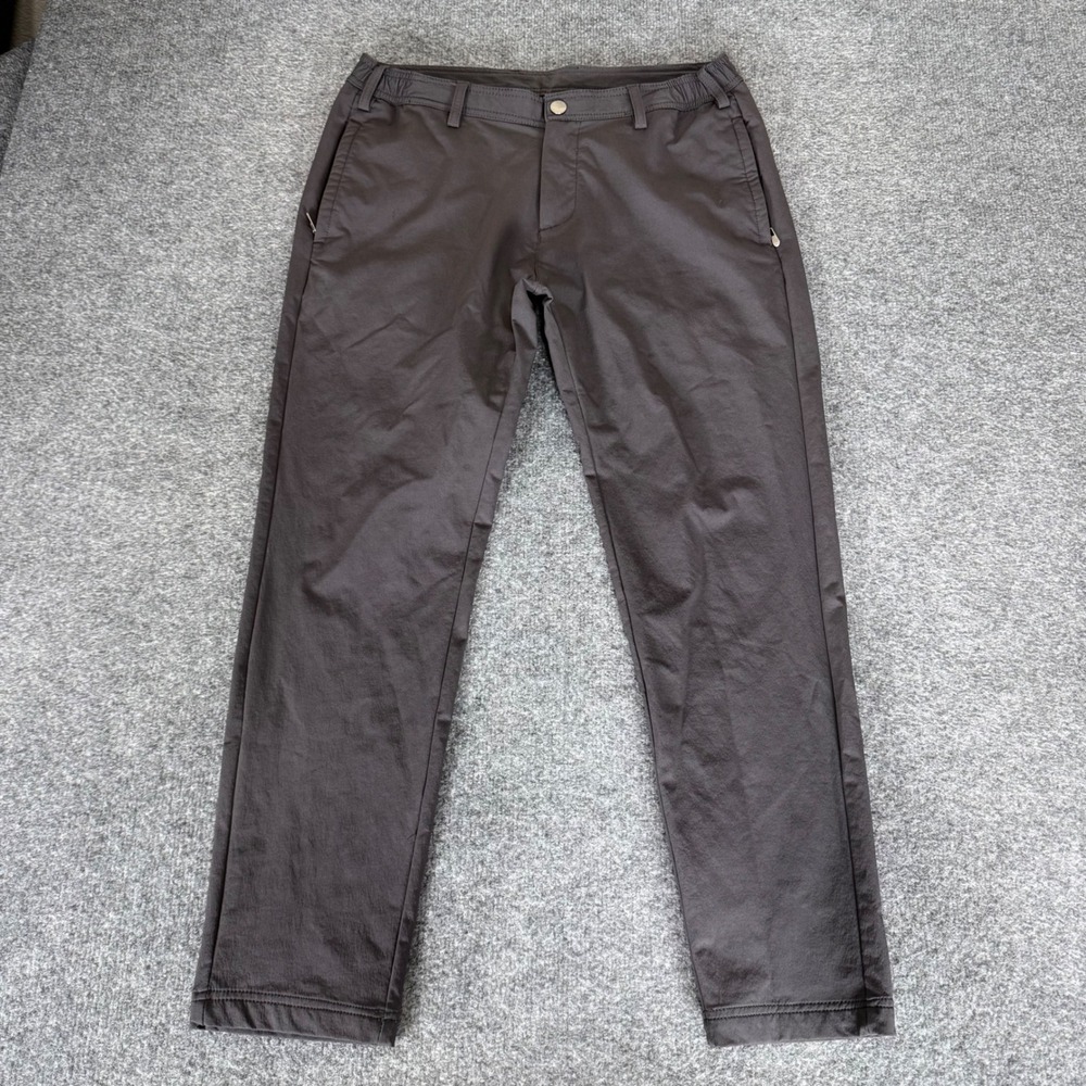 U-510 Mens Technical Performance Stretch Pants Charcoal Gray 32x27 Travel Chino